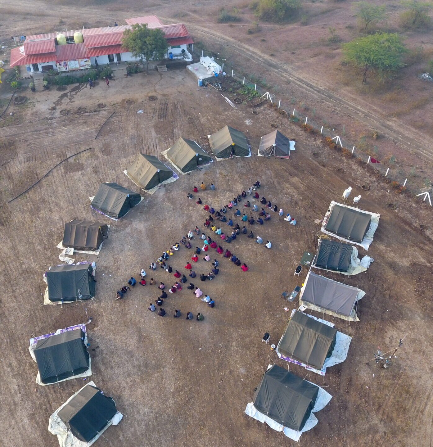 Sanjhagram campus from above